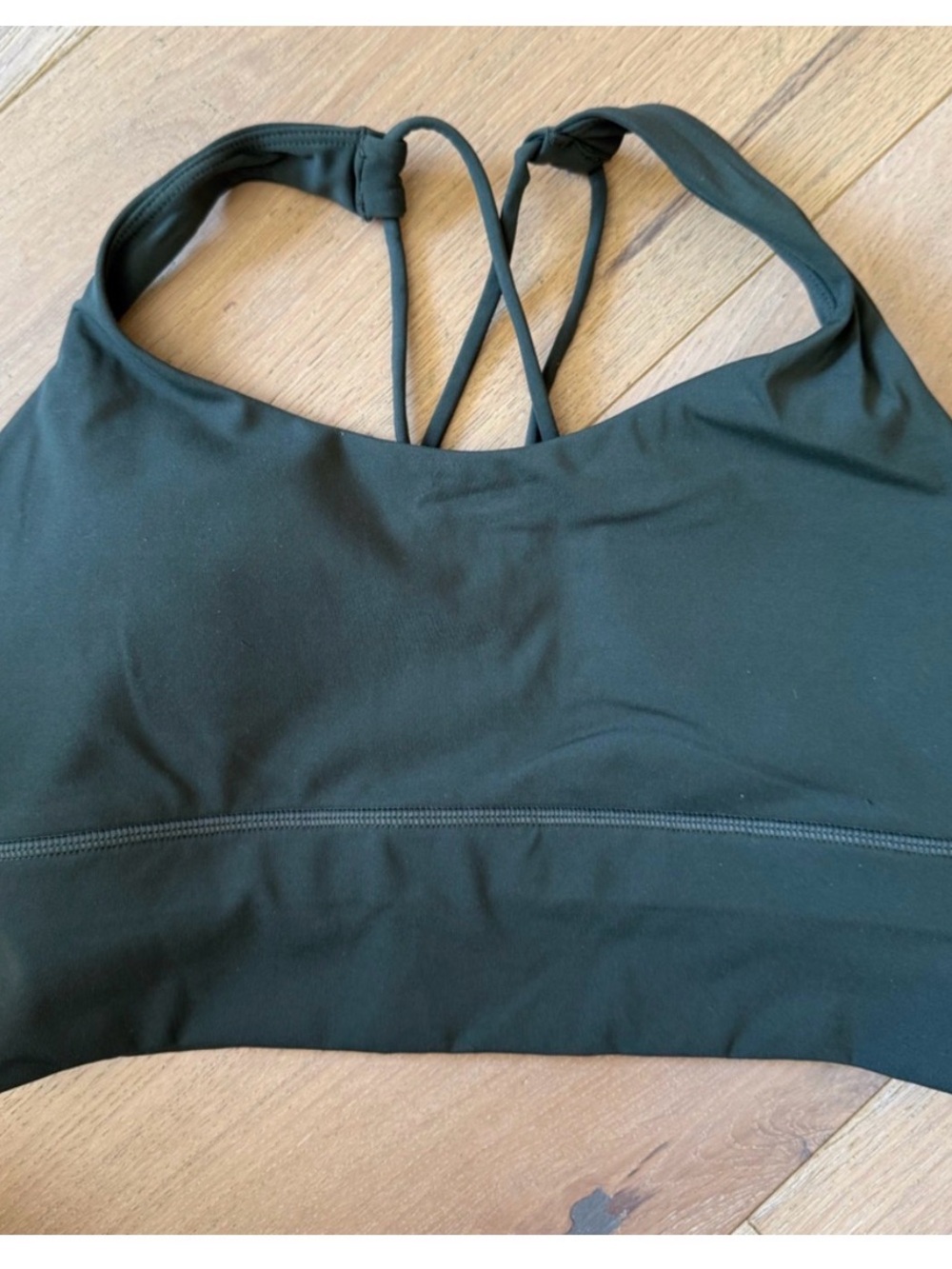 Adanola Green Cross-Back Active Crop - Picture 2 of 2